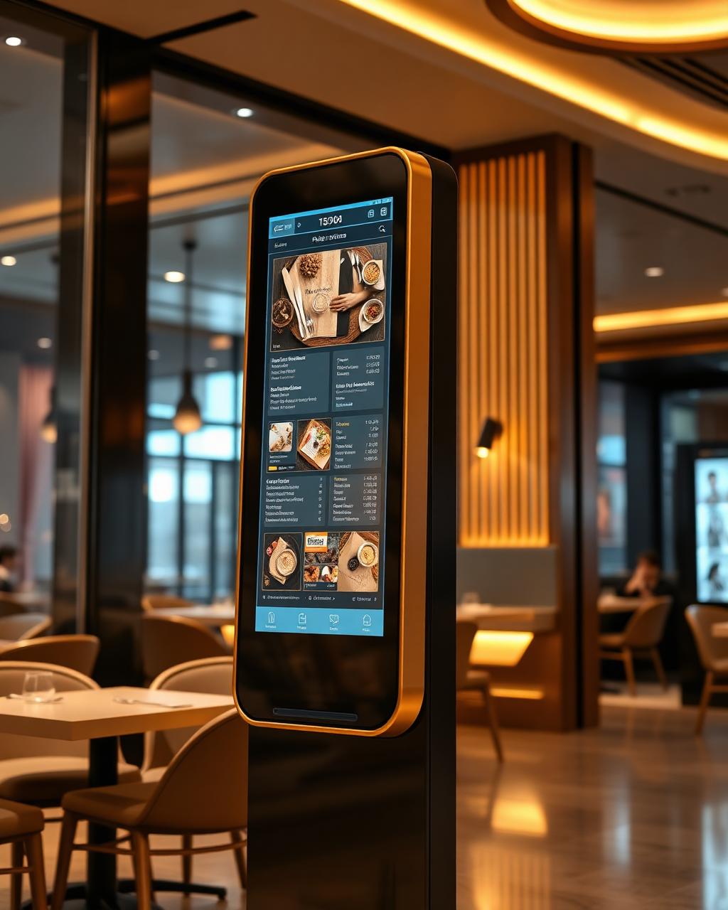 Totem Tec2Flow em restaurante premium